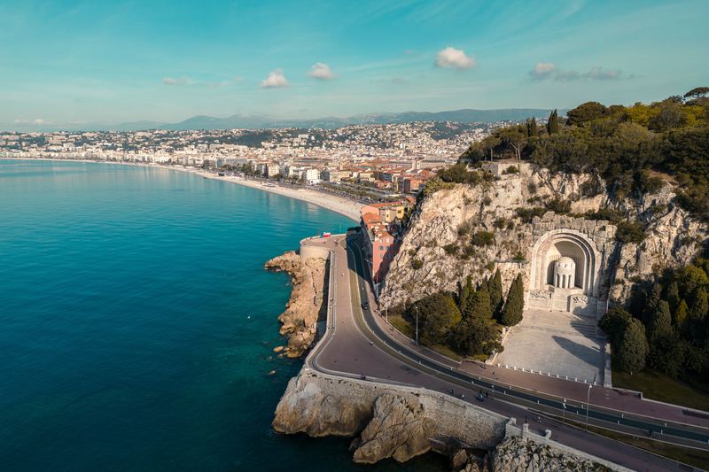 La Baie des Anges vue depuis la colline du Château, à Nice